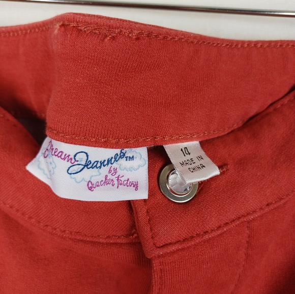 NWT Quacker Factory Jeans Bootcut Dream Jeannes Spice Red Size 14 A210151 - Picture 5 of 8